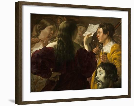 David Praised by the Israelite Women, 1623-Hendrick Ter Brugghen-Framed Giclee Print