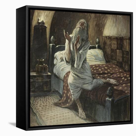 David Praying in the Night-James Tissot-Framed Stretched Canvas