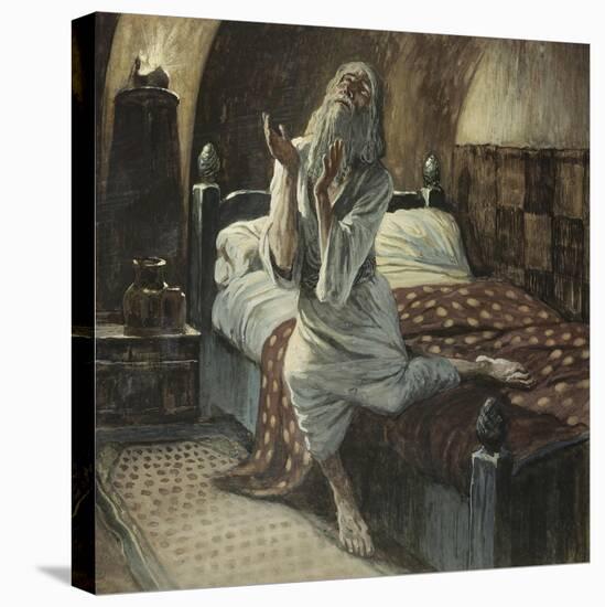 David Praying in the Night-James Tissot-Stretched Canvas