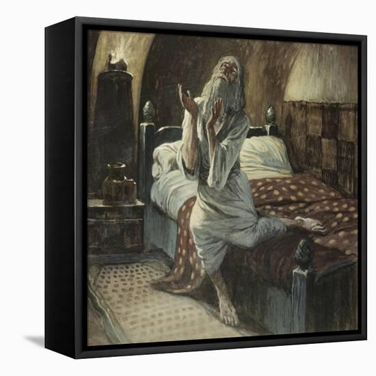 David Praying in the Night-James Tissot-Framed Stretched Canvas