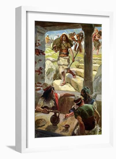 David returns to Achish by J James Tissot - Bible-James Jacques Joseph Tissot-Framed Giclee Print