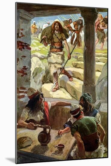 David returns to Achish by J James Tissot - Bible-James Jacques Joseph Tissot-Mounted Giclee Print