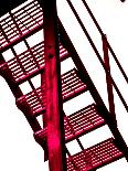 Red Fire Escape-David Ridley-Photographic Print