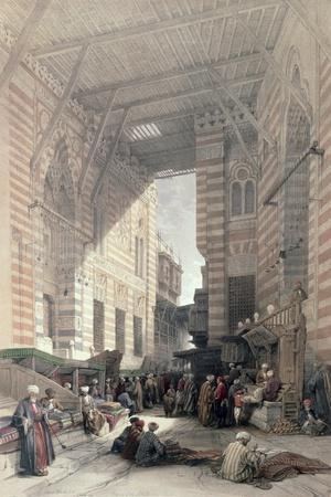 Bazaar of the Silk Merchants, Cairo, from "Egypt and Nubia," Vol.3