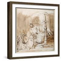 David's Charge to Solomon-Rembrandt van Rijn-Framed Giclee Print