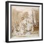 David's Charge to Solomon-Rembrandt van Rijn-Framed Giclee Print