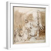 David's Charge to Solomon-Rembrandt van Rijn-Framed Giclee Print