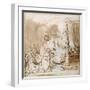 David's Charge to Solomon-Rembrandt van Rijn-Framed Giclee Print