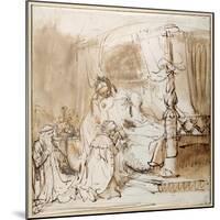 David's Charge to Solomon-Rembrandt van Rijn-Mounted Giclee Print