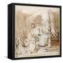 David's Charge to Solomon-Rembrandt van Rijn-Framed Stretched Canvas