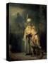 David's Farewell from Jonathan-Rembrandt van Rijn-Stretched Canvas