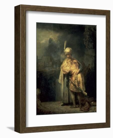 David's Farewell from Jonathan-Rembrandt van Rijn-Framed Giclee Print