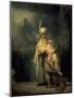 David's Farewell from Jonathan-Rembrandt van Rijn-Mounted Giclee Print
