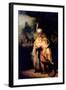 David's Farewell with Jonathan-Rembrandt van Rijn-Framed Art Print