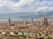 Florence Italy, skyline-David Sailors-Framed Stretched Canvas