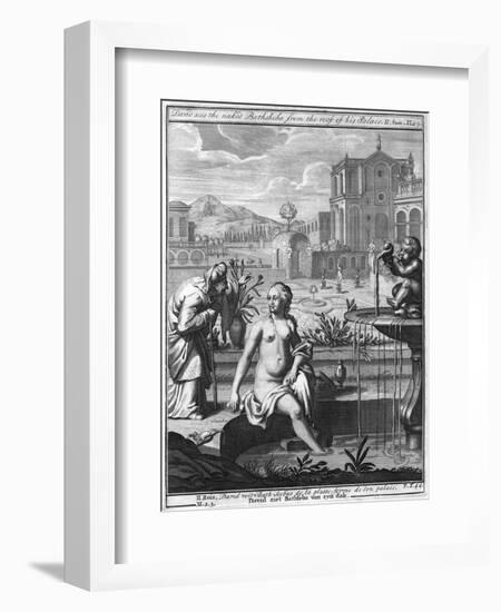 David Sees the Naked Bathsheba from the Roof of His Palace-null-Framed Giclee Print