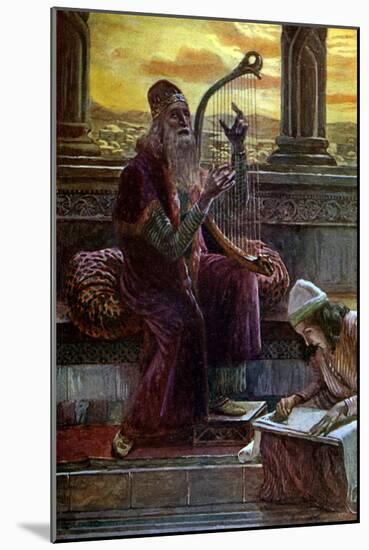 David singing by J James Tissot - Bible-James Jacques Joseph Tissot-Mounted Giclee Print