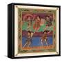 David Sings His Psalms Accompanied by Musicians and a Dancer-null-Framed Stretched Canvas