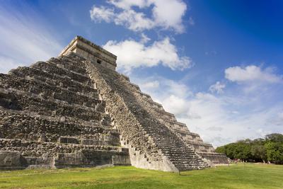 Mexico, Chichen Itza. the East Side of the Main Pyramid