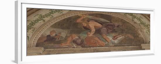 David Slaying Goliath (Loggia Di David)-Giulio Romano-Framed Giclee Print