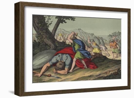 David Slaying Goliath-null-Framed Giclee Print