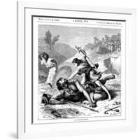 David Slaying the Philistine Giant Goliath, C1870-null-Framed Giclee Print