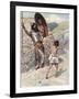 David slings the stone by J James Tissot - Bible-James Jacques Joseph Tissot-Framed Giclee Print