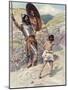 David slings the stone by J James Tissot - Bible-James Jacques Joseph Tissot-Mounted Giclee Print