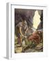 David spared Saul's life-Charles Edmund Brock-Framed Giclee Print