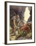 David spared Saul's life-Charles Edmund Brock-Framed Giclee Print