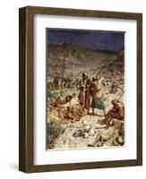 David spares the life of Saul - Bible-William Brassey Hole-Framed Giclee Print