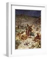 David spares the life of Saul - Bible-William Brassey Hole-Framed Giclee Print