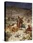 David spares the life of Saul - Bible-William Brassey Hole-Stretched Canvas