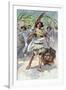 David takes head of Goliath to Jerusalem - Bible-James Jacques Joseph Tissot-Framed Giclee Print