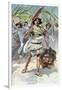 David takes head of Goliath to Jerusalem - Bible-James Jacques Joseph Tissot-Framed Giclee Print