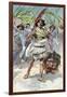 David takes head of Goliath to Jerusalem - Bible-James Jacques Joseph Tissot-Framed Giclee Print