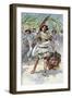 David takes head of Goliath to Jerusalem - Bible-James Jacques Joseph Tissot-Framed Giclee Print