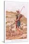 David Tending His Sheep-Henry Ryland-Stretched Canvas