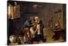 David Teniers / 'A Surgican Operation', 17th century, Flemish School, Oil on panel, 38 cm x 61 c...-DAVID TENIERS THE YOUNGER-Stretched Canvas