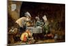David Teniers / 'A Tavern Interior with Monkeys Drinking and Smoking', 17th century, Flemish Sch...-DAVID TENIERS THE YOUNGER-Mounted Poster