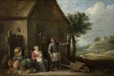 The Old Beer Drinker-David Teniers II-Stretched Canvas