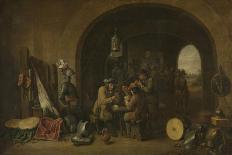 Vagabonds and Washerwomen in Cave-David Teniers II-Giclee Print