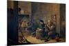 David Teniers / 'Smokers', 1639, Flemish School, Oil on panel, 40 cm x 62 cm, P01796.-DAVID TENIERS THE YOUNGER-Mounted Poster