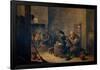 David Teniers / 'Smokers', 1639, Flemish School, Oil on panel, 40 cm x 62 cm, P01796.-DAVID TENIERS THE YOUNGER-Framed Poster