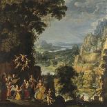 Landscape with the flight into Egypt, c.1610-40-David The Elder Teniers-Laminated Giclee Print