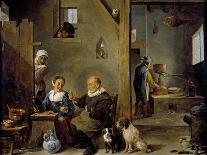 A Distillery with an Elderly Man Buying Gin from a Woman, C. 1640-49-David the Younger Teniers-Giclee Print