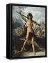 David triomphant-Jules Elie Delaunay-Framed Stretched Canvas