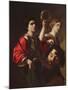 David Triumphant (Oil on Canvas)-Bartolomeo Manfredi-Mounted Giclee Print