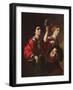 David Triumphant (Oil on Canvas)-Bartolomeo Manfredi-Framed Giclee Print