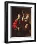 David Triumphant (Oil on Canvas)-Bartolomeo Manfredi-Framed Giclee Print